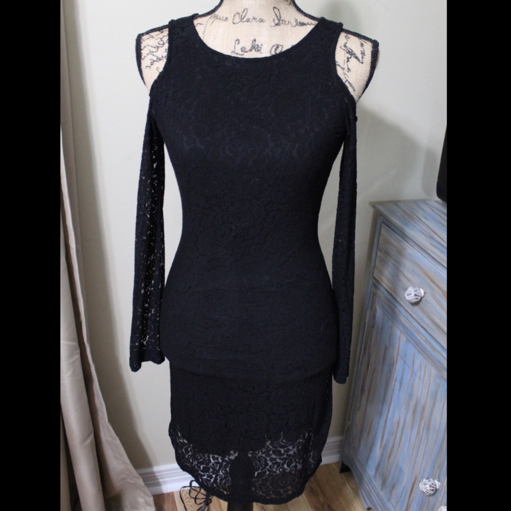 She + Sky | Black Lace Dress